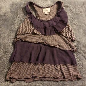 3/$20 Anthropologie Deletta Purple Layered Top